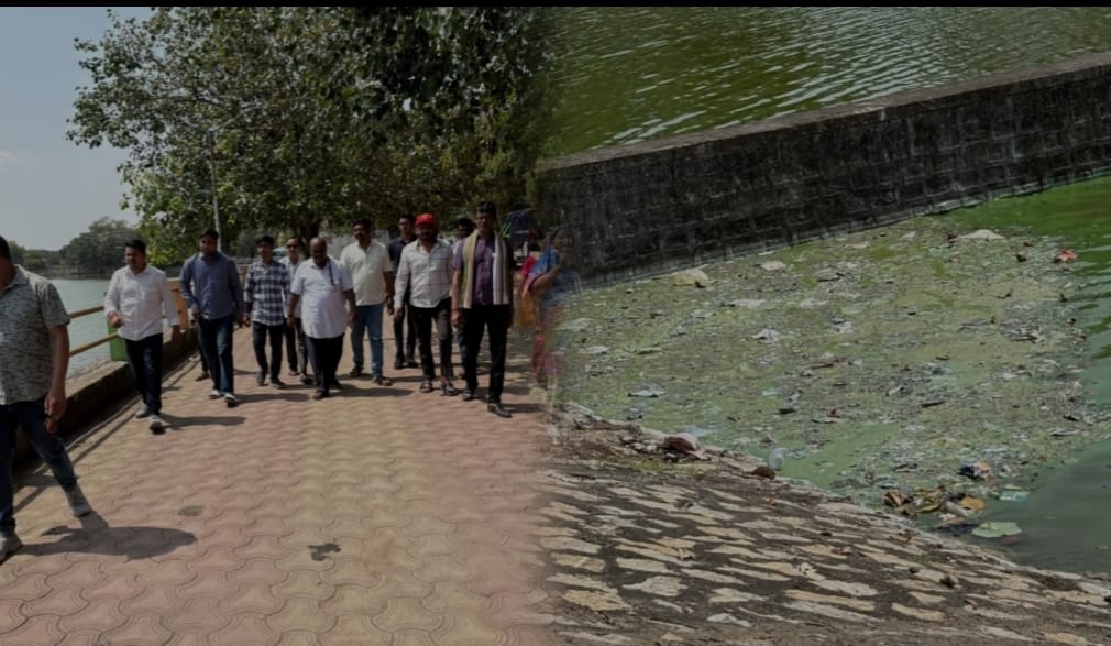 विधायक की फटकार के बाद जागा नगर प्रशासन, भीमा तालाब में शुरू हुई सफाई