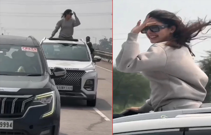 टीवी एक्ट्रेस अद्रिजा रॉय का वीडियो वायरल: चलती कार में किया स्टंट, यातायात नियमों के उल्लंघन का आरोप टीवी एक्ट्रेस अद्रिजा रॉय का वीडियो वायरल: चलती कार में किया स्टंट, यातायात नियमों के उल्लंघन का आरोप